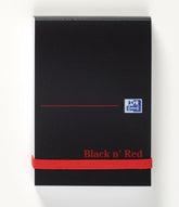 Black n Red A7 Casebound Polypropylene Cover Notebook Plain 192 Pages Black/Red (Pack 10) - 100080540